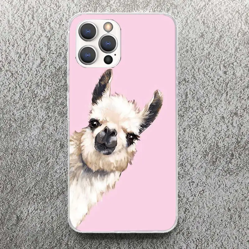 Lama Llama Alpacas Print Soft Case for iPhone 16 15 14 13 12 11 Pro Max Art Phone Shell XS XR X SE 7 Plus 8 Pattern Cover for iP