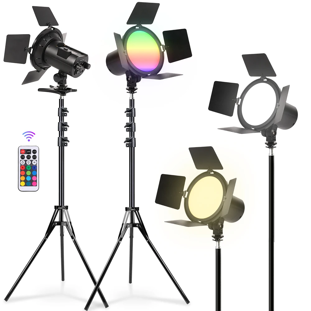 

RGB LED Photography Video Light Panel Lighting Photo Studio Lamp Kit LED Camera Light Dimmable 3200K-5600K For Camera Camcorder