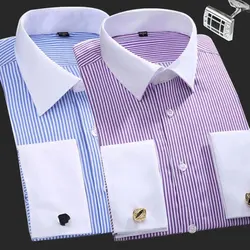 6XL Men's long-sleeved shirt Spring/Summer Formal Dress Business Casual Cotton no-iron High quality breathable plus size