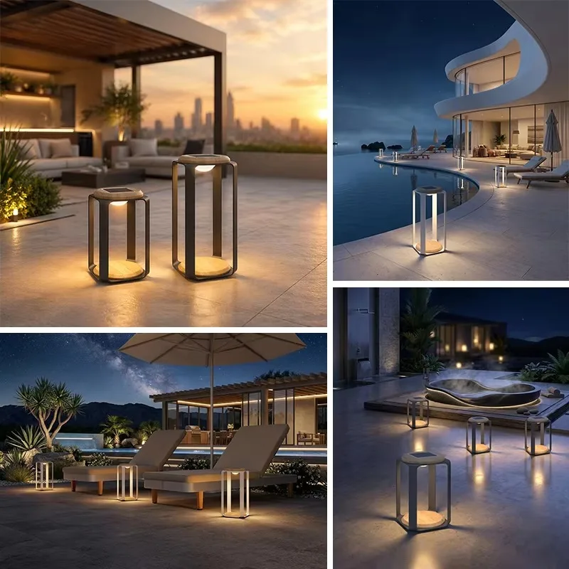 Outdoor Garden White Large Metal Waterproof Solar Floor Lamp Gifts Birthday Wedding Gifts Fast Delivery
