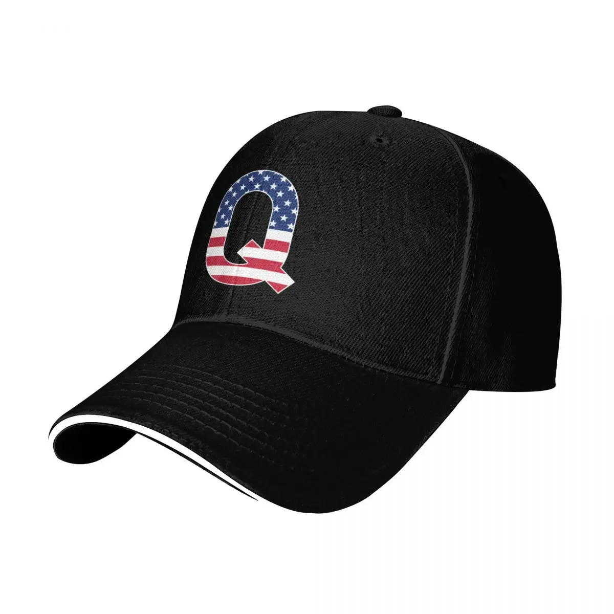 Letter Q Capital Alphabet Q American Flag Gifts Baseball Cap Men Women Casual Summer Sport Sun Cap