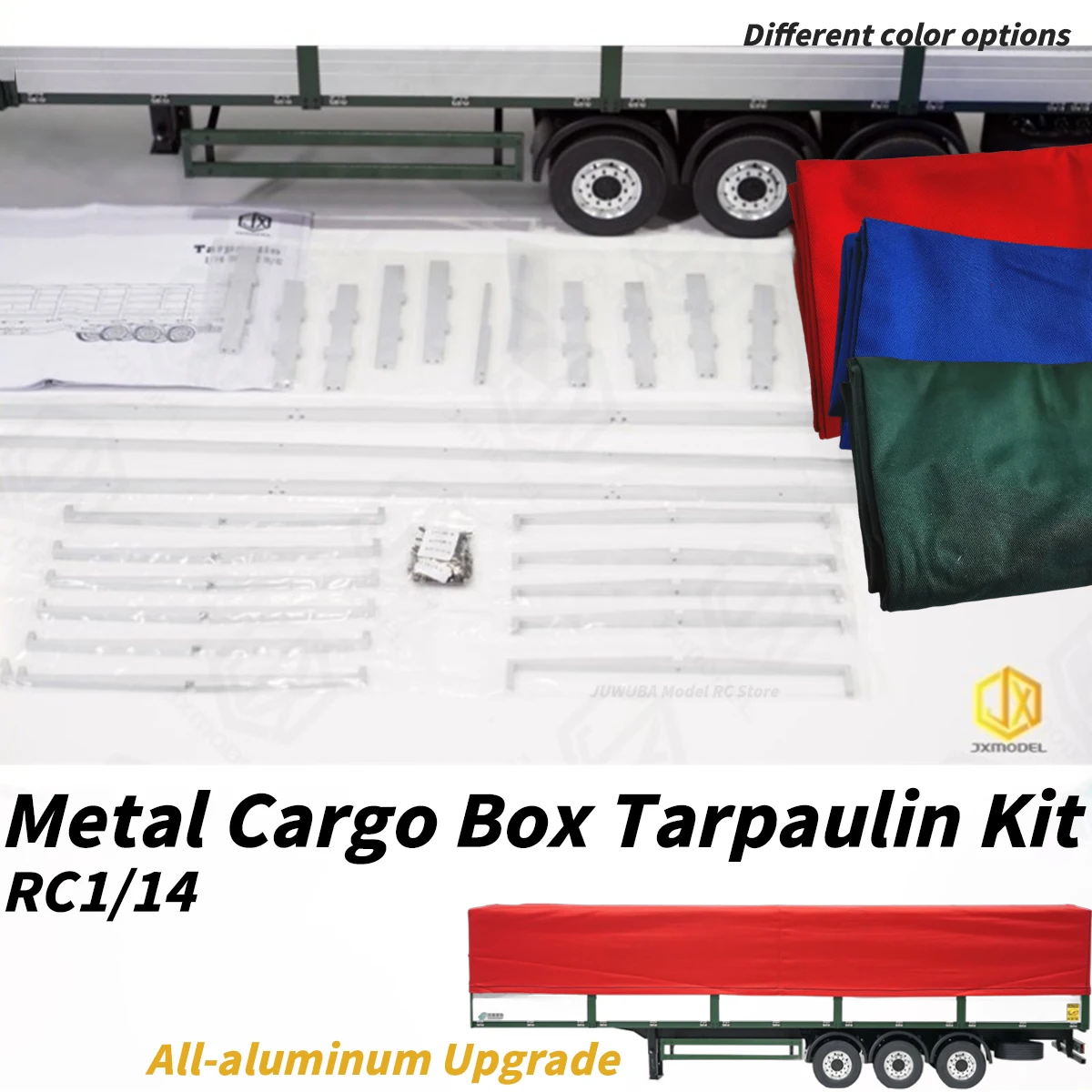 

1/14 полностью алюминиевый фаркоп, полуприцеп, брезентовый комплект для Tamiya RC грузовик с прицепом, автомобиль JX-LBBG-PB JXModle, обновленные детали для самостоятельного изготовления, игрушки