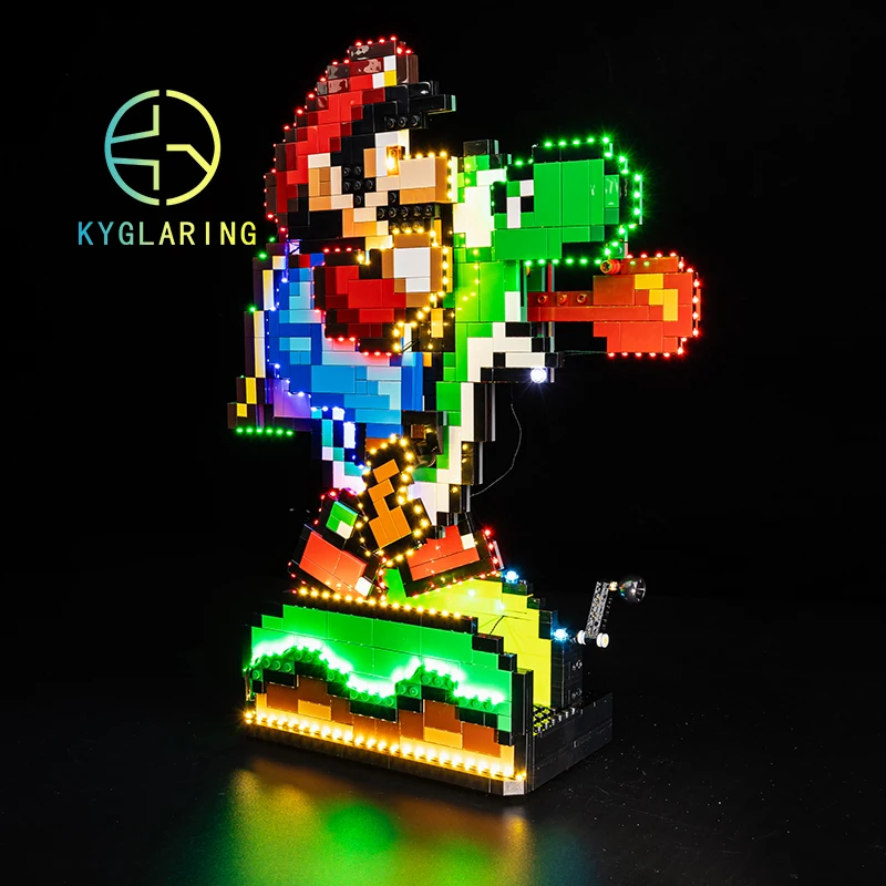 Kyglaring Led Lighting Set DIY Toys (Classic Version) for 71438 Super & Yoshi Block Blocks Building (Only Light Kit Included)