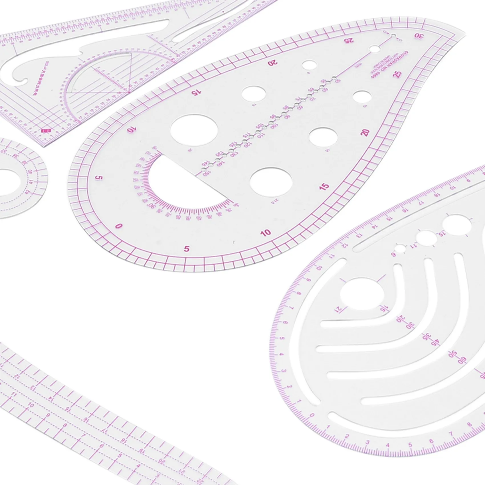 

Classic-8 Pcs - Metric Ruler Set French Curve Pattern Grading Ruler Dressmaking Drawing Drafting Measure Template Tools 4 Style