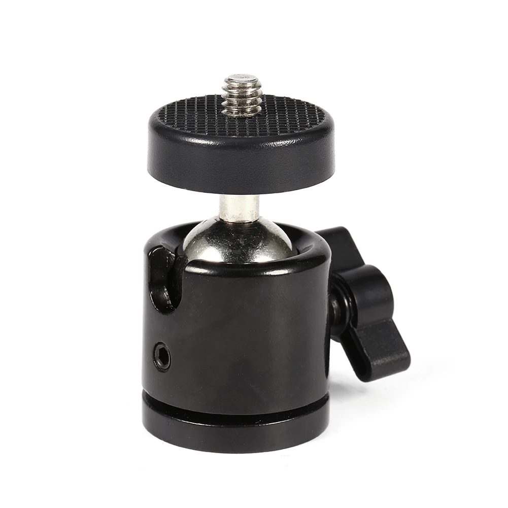 Neu 360 °   Mini-Kugelkopfhalterung für 1/4-Zoll-Kamerastativ und 3/8-Zoll-Blitzhalter, Kugelkopf, 360-Grad-Kugelkopf
