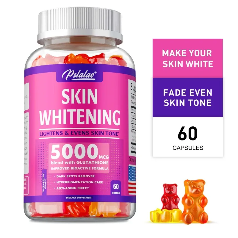 

Skin Whitening Gummies - Reduces Wrinkles, Promotes Cell Repair, Supports Hair and Nails Health, Improve Immunity and Vitality