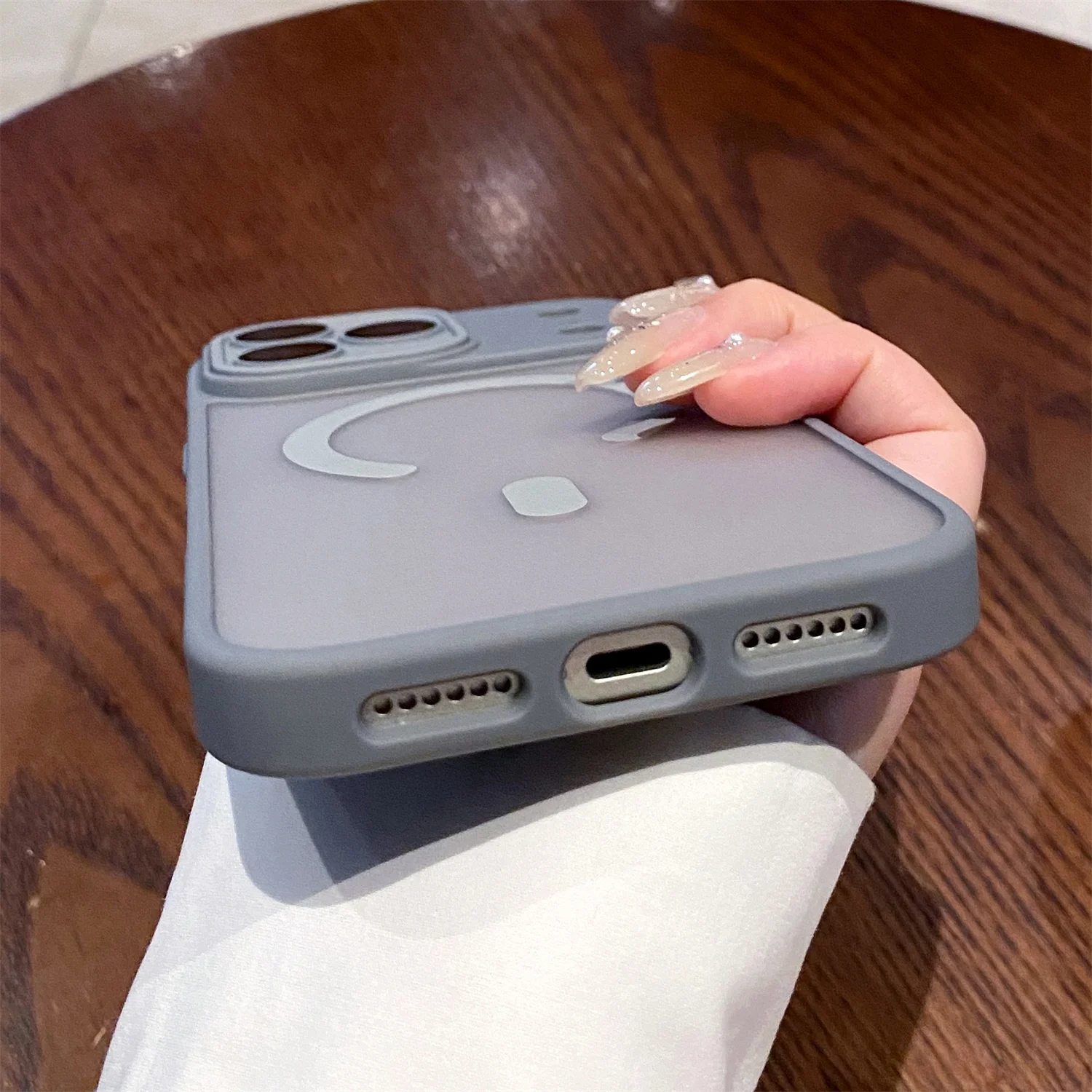 Luxury Matte Magsafe Magnetic With Lens film Phone Case For iPhone 17 17Air 17 Pro 17ProMax Hard PC Bumper Cover - náhled 2