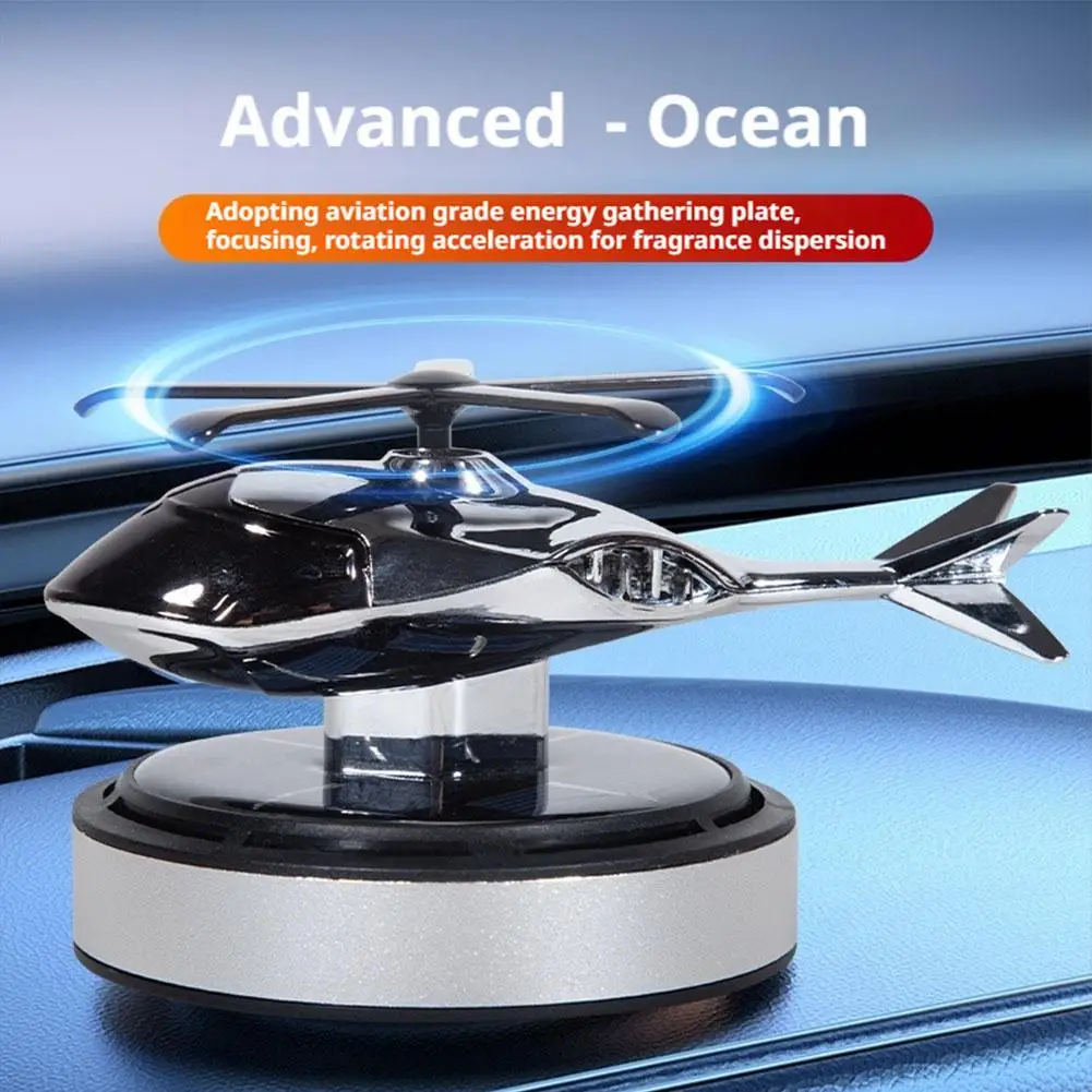 

Car Air Freshener, Helicopter Solar Energy Rotating, Interior Accessories Aviation Aromatherapy, Decoration Al , Alloy E3S4