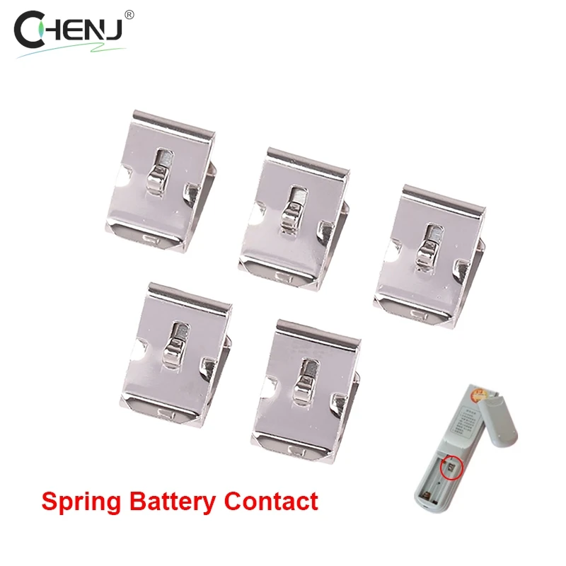 5pcs High Quality Spring Steel With Nickel Plated AA Snap-On Leaf Spring Battery Contact, Battery Clip Accessories