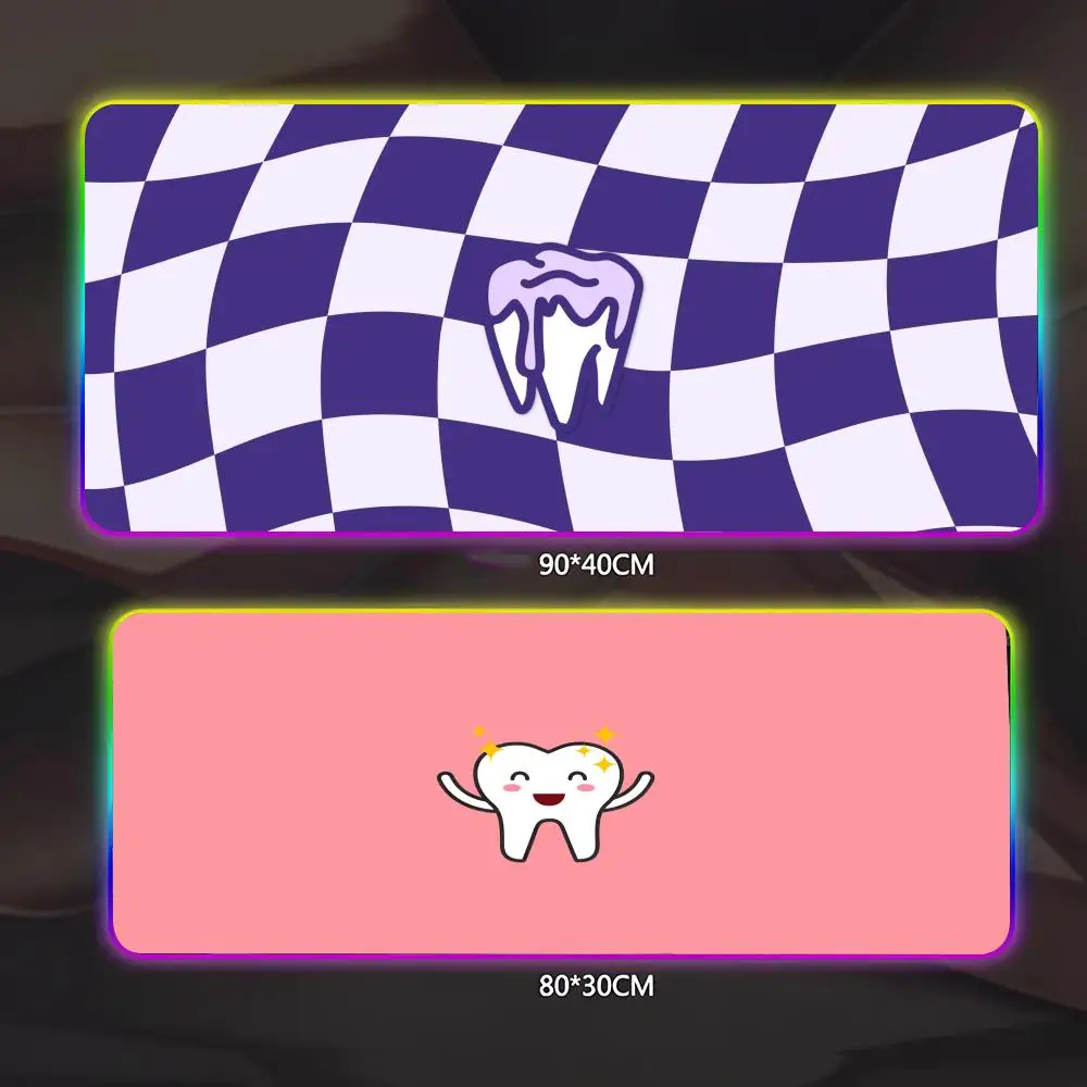 

The Dentist Tooth Mouse Pad Gamer Luminescence Led Mouse Pad Gaming Table Rgb Deskmat Keyboard Pc Mousepad