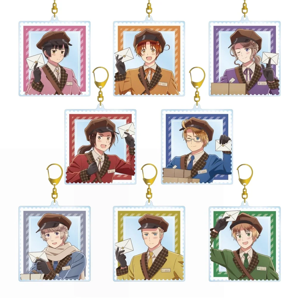 Guo Xiao Luo periférico de animé tienda Hetalia: estrellas del mundo China Rusia Francia Japón figura HD llavero acrílico colgante decoración regalo