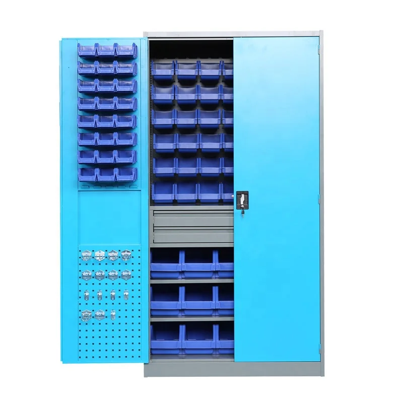 Alet Kutusu Dolabı Garaj Dolapları Alet Dolabı Atölye Metal 72 İnç 2 Raf, 2 Çekmeceli Ağır Ölçer Soğuk haddelenmiş Çelik Levha