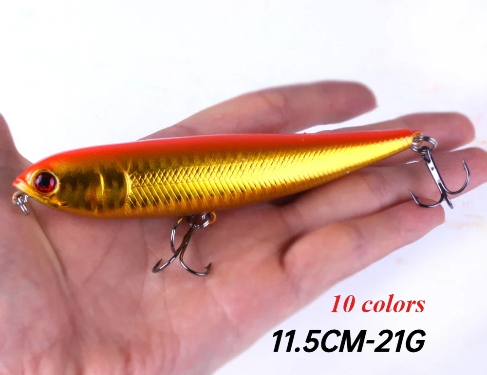 Fishing Lure Casting Minnow Sea Saltwater Pencil Bionic Hard Bait Topwater Floating Crankbait Bass Perch Pike Pesca Tackle