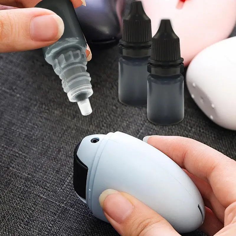 3 ขวด 10ml หมึกสีดําเติมพัสดุข้อมูลความเป็นส่วนตัวเครื่องกําจัด Anti-Theft ID Security แสตมป์ Messy รหัสซีลอุปกรณ์