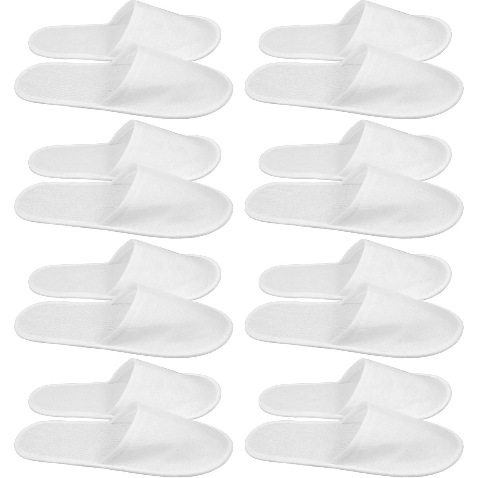 

10 Pairs Slippers Hotel Shoes Guest Indoor Women Household Cloth Supple White