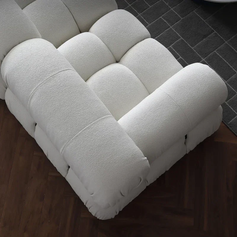 Modern Minimalist White Sofa Luxury Lazy Nordic Module Living Room Sofas Sectional Comfort Divani Soggiorno Home Furniture