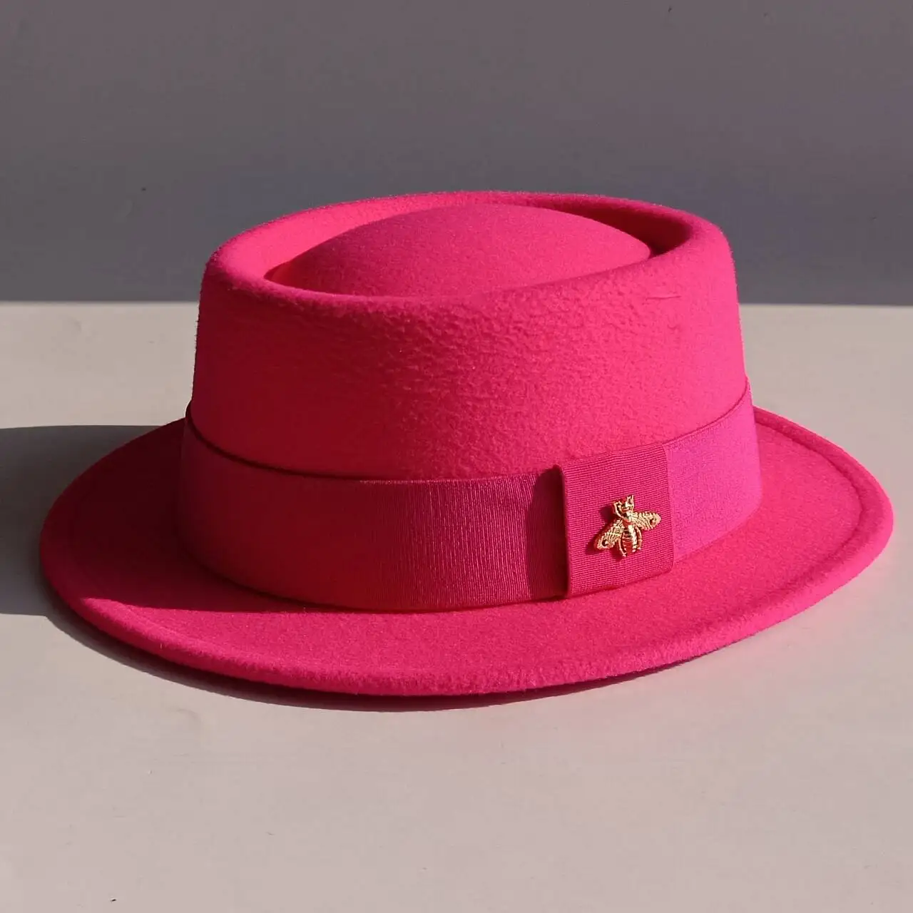 Pork Pie hoed 4.5CM Brede Rand Fedora Hoed Herenmode Herfst/Winter Bruiloft Hoed Jazz Hoed sombrero hombre