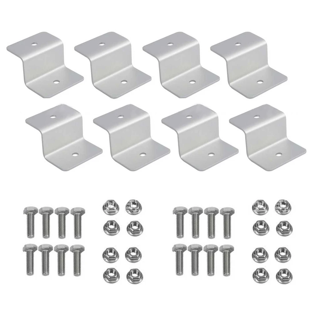 4/8 Piece Set  Aluminum Alloy Solar RV Yacht Photovoltaic Bracket, Z-shaped Bracket Plus Wrench