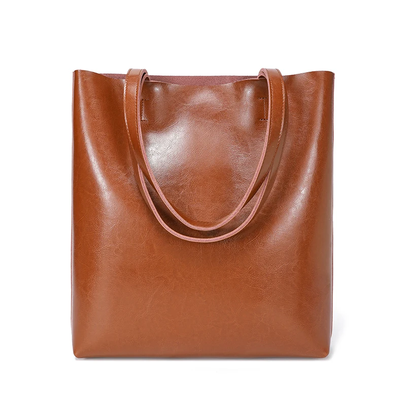 Women's Natural Cow Leather Ba - Women Hand Bags For Office recension och pris