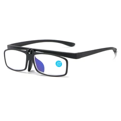 180° Flip-up Anti-blue Light Reading Glasses Men Women Unisex Presbyopia Eyeglasses Unisex Diopter +1.0 1.5 2.0 2.5 3.0 3.5 +4.0