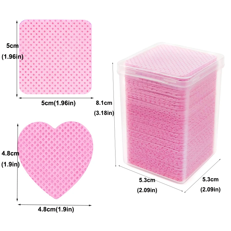 200 Pcs/Box Professional Soft Removal Nail Tool Cotton Pad Nails Gel Remove Lint-free Napkins Polish Remove Nail Art Accessories