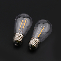 S14 Plastics Led Bulb E27/E26 3V 120V Warm White 2W 1W Shatterproof Lamp Bulbs For String Light Christmas Decoration