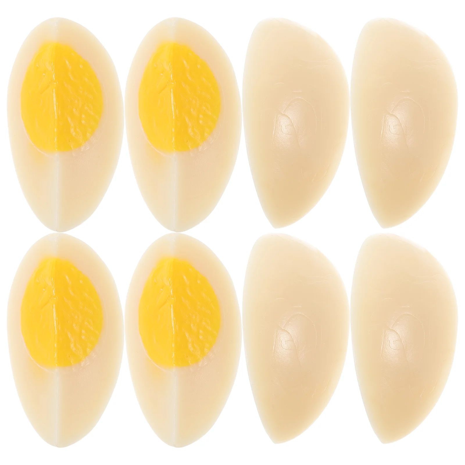 

8 Pcs Simulated Boiled Eggs Artificial Lifelike Chicken Models Faux Food Prop Props Fake