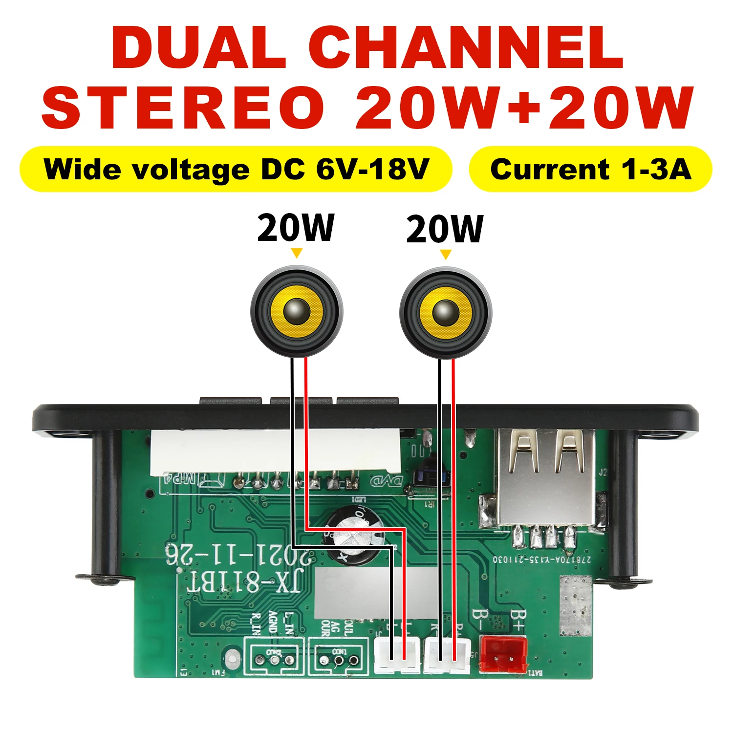 160W 앰프 블루투스 MP3 WMA APE 디코더 보드, 핸즈프리 자동차 오디오 마이크, USB TF FM 라디오, DIY Mp3 음악 플레이어, 12V 80W