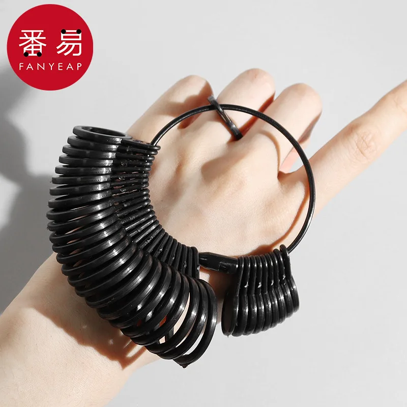 

Finger measuring ruler A1P39-Ring size measuring ring measuring ring measuring ring portable tool soft ruler with magnifying