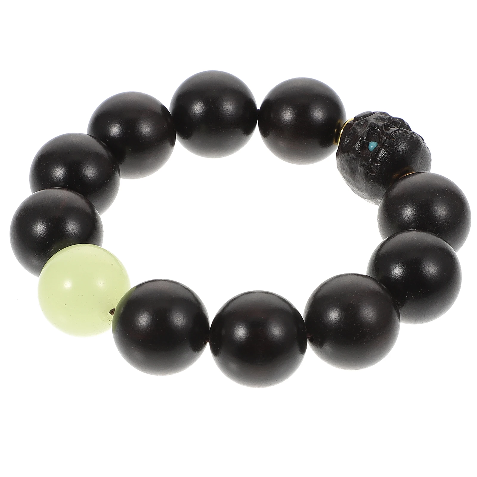 

Ebony Buddha Beads Chain Jewelry Accessories Wood Pendant Black Bracelet