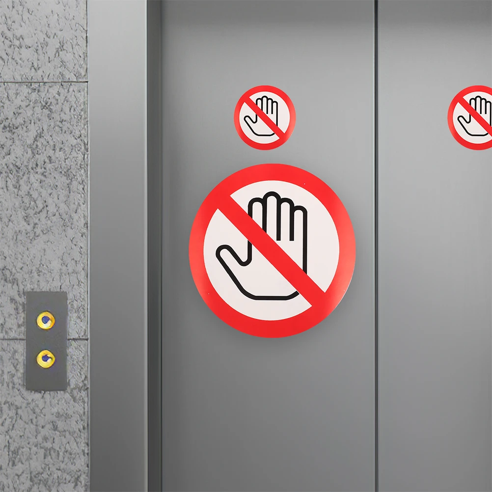 10Pcs Vinyl Do Not Touch Stickers Safety Warning Decals High Visibility Labels for Equipment Doors Walls and Vehicles