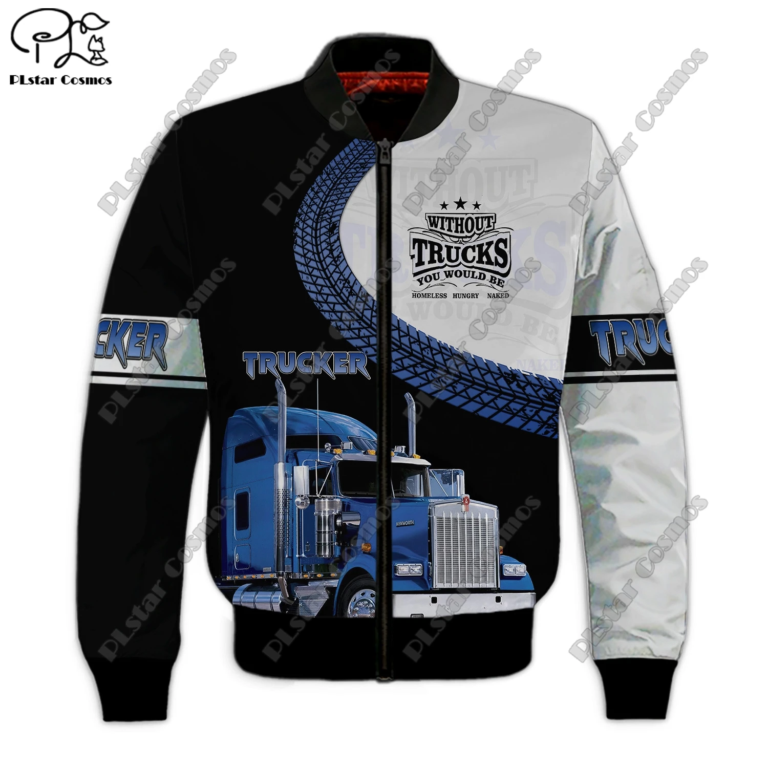 3D printing new car series truck school bus tractor art unisex clothing fun casual hoodie/sweatshirt/zipper/jacket/T-shirt Q-8