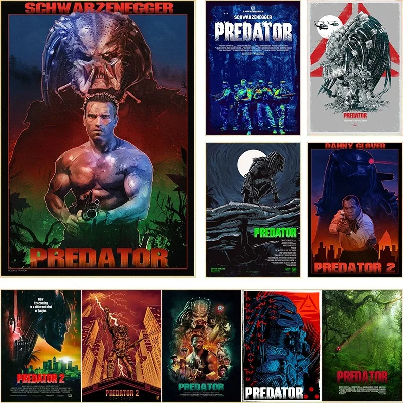 Classic Movie The Predator Arnold Schwarzenegger Poster Canvas Painting Characters Wall Picture for Living Room Home Decoration