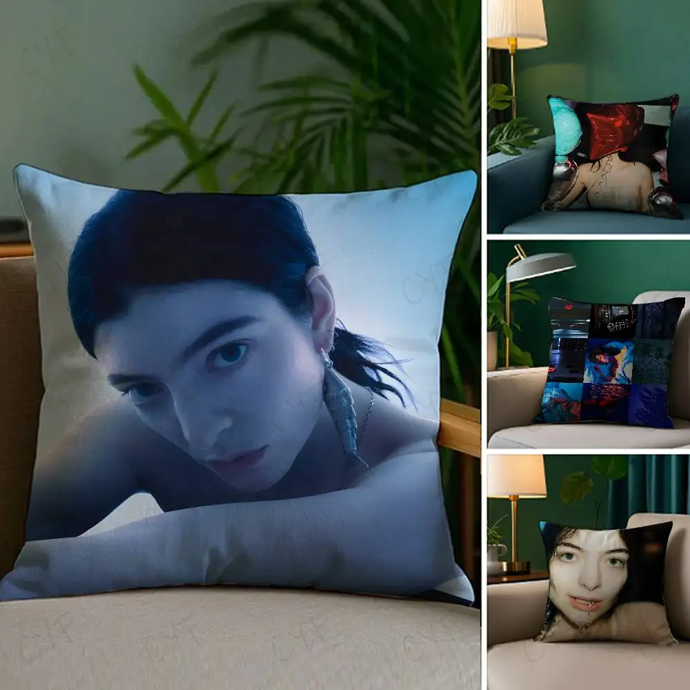 

Singer lorde Pillow Case Custom Printed Brushed Fleece Pillow, Baby Skin-Touch, Eco-Friendly Dye-Sublimation Cushion for Home De