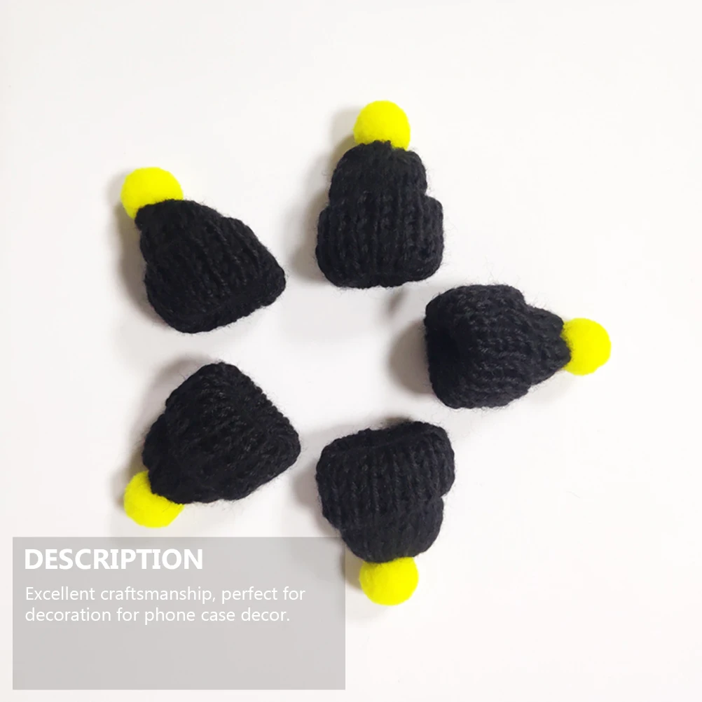 

20Pcs Mini Wool Hat Santa Style Knit Caps for Christmas Decorations DIY Craft Ornament Supplies Clothing Accessories Bag Shoe