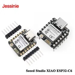10pcs/1pc ESP32 Seeed Studio XIAO ESP32C6 WiFi 6+Bluetooth-compatible Ble 5 Support Zigbee Matter Wireless Development Board