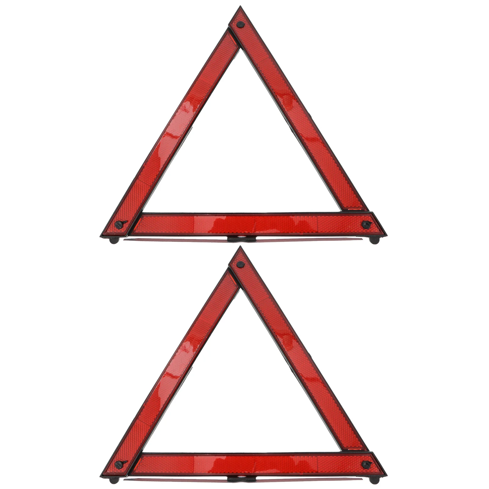 2pcs Car Warning Triangle Auto Safety Triangle Folding Design Road Safety Tool For Vehicle Maintenance Wind Resistant Strong