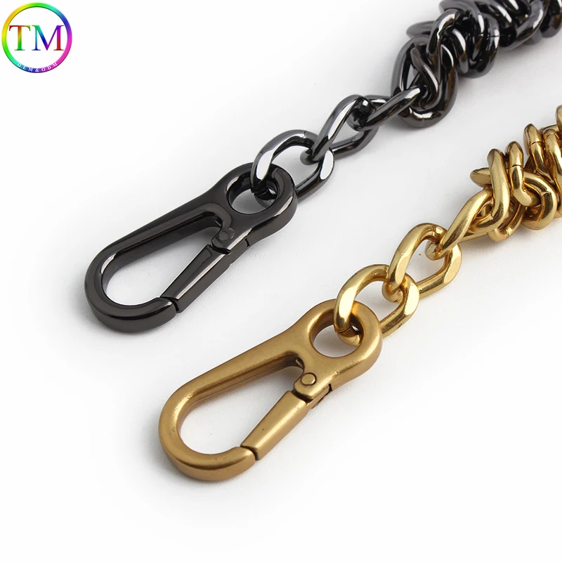 1-10PCS 39/75CM Aluminum Durable Metal Short Chains With Buckle For Handbag Shoulder Bag Purse Strap Decoration Accessories