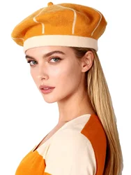 FS Women Warm Rabbit Fur Berets For Autumn Winter White French Artist Hat Vintage Girls Painter Hats Beret Femme Female  Cap