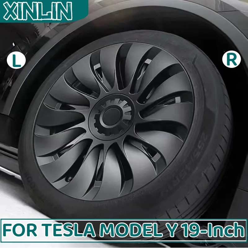 

4PCS 19 Inch Hub Cap for Tesla Model Y 2024 Performance Replacement Wheel Hubcap Right&Left Wheel Cap Full Rim Cover Accessorie