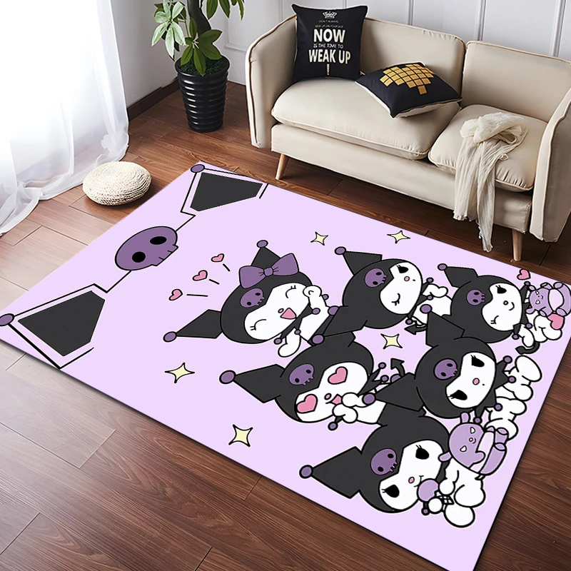 Cute Cartoon Kuromis Printed Carpet Non -slip Carpet Yoga Mat Door Mat Photography Props Kitchen Mat Area Rug Birthday Gift