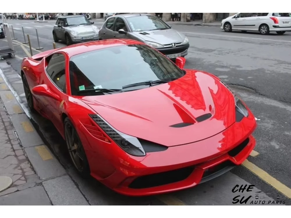 Half Carbon Fiber Body Kit for Ferrari 458 Italian Spider Upgrade SP Style Front/rear Bumper Side Skirts Engine Hood Polishing