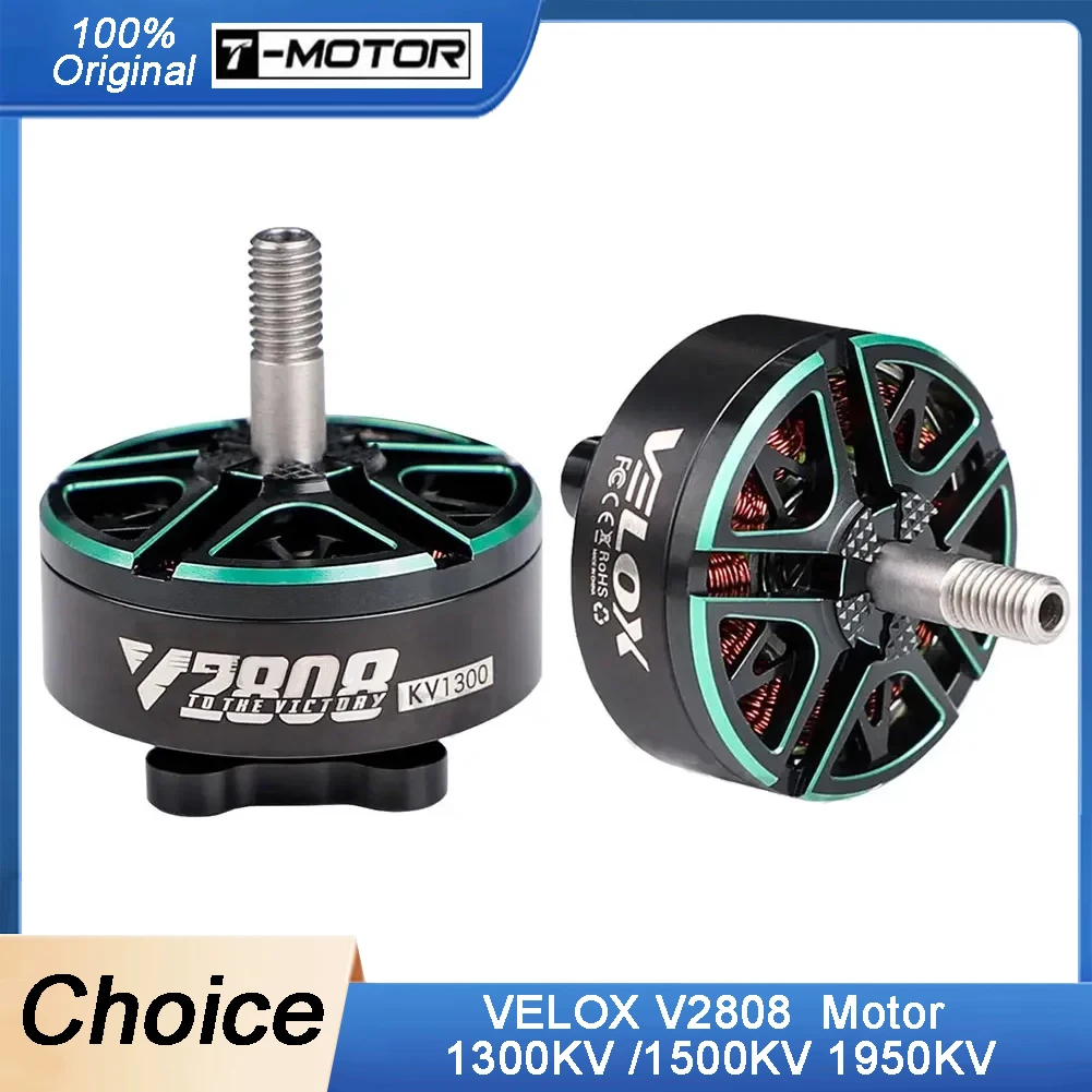 

T-Motor VELOX V2808 1300KV 1500KV 1950KV Motor W/4mm Shaft for RC FPV 4-5inch Cinewhoop 7-8inch Long Range Cinelifter Drone