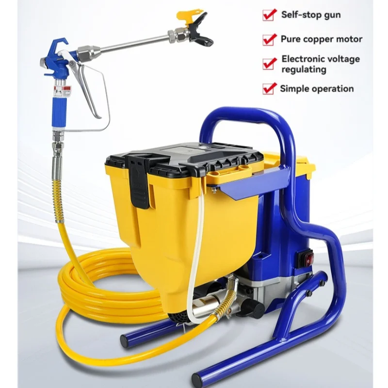 Pintura látex máquina de pulverização mal ventilada de alta pressão 850w 4.5l pulverizador de tinta elétrica ferramenta de pintura de energia interna