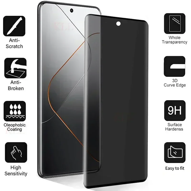 

3D Curved Anti-spy Ceramic Film For Xiaomi 14 13 Lite 12X 11 12S Ultra Privacy Screen Protector Redmi Note 13 Pro Plus No glass