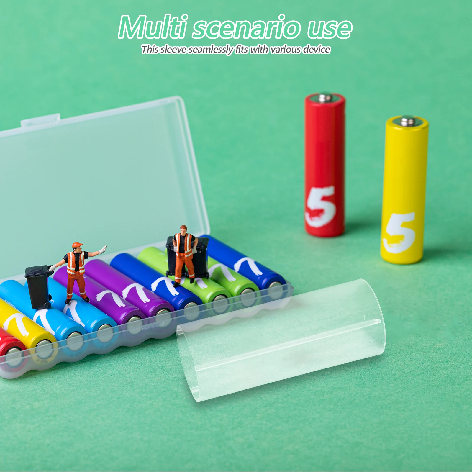 

30pcs Casing Cover Transparent Sleeve Protector Plastic Heat Insulation Safety Conversion Adapter Tube Holder
