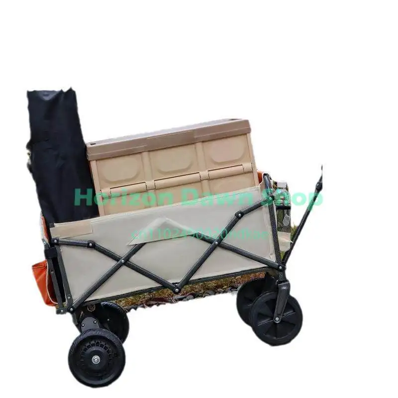 Remote Control Electric Foldable Beach Cart 4-Wheel All-Terrain Utility Wagon