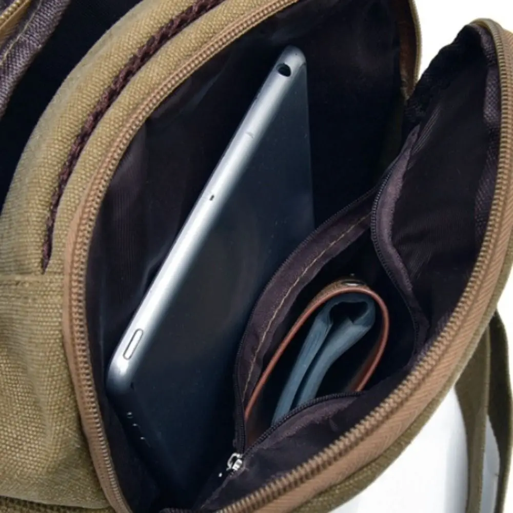 

Large Capacity Outdoor Shoulder Bag Multifunctional Canvas Climbing Storage Bag Multi-layers Breathable Travel Tool Bag Camping