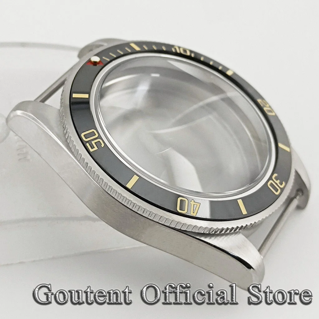 Goutent 39mm Watch Case Dome Sapphire Glass Fit NH34 NH35 NH36 ETA 2824 PT5000 Movement Transparent Glass Bottom Covert