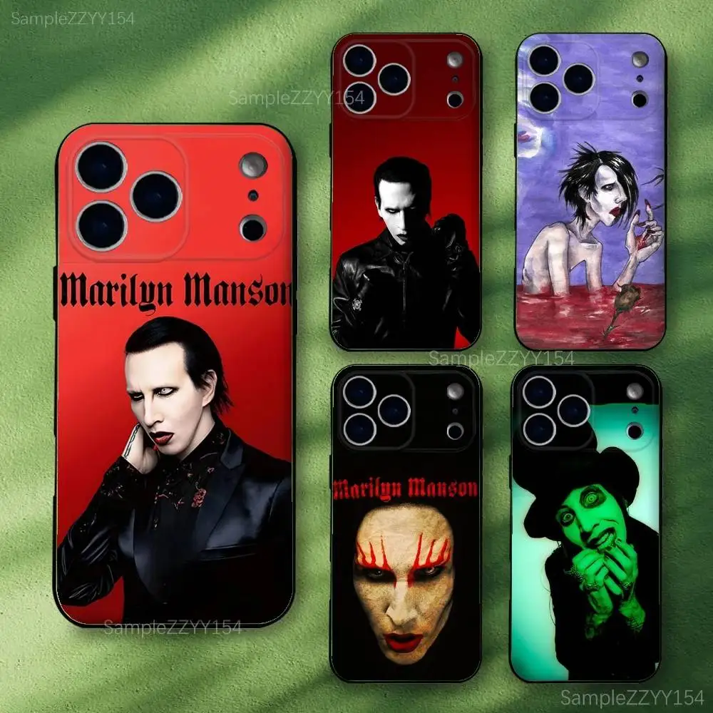 

Marilyn Manson One Assassination Phone Case For iPhone 17,16,15,14,13,12,Pro,Max,Plus,E,SE4,Air,Mini Black Soft Funda